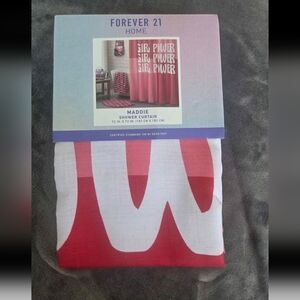 Forever 21 girl power shower curtain 72"×72" NEW